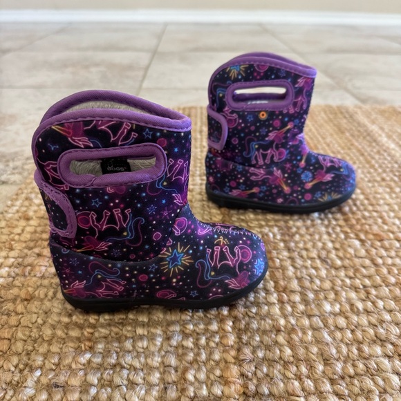 Baby Bogs II Neon Unicorn Size 6 Waterproof Winter - Picture 2 of 5